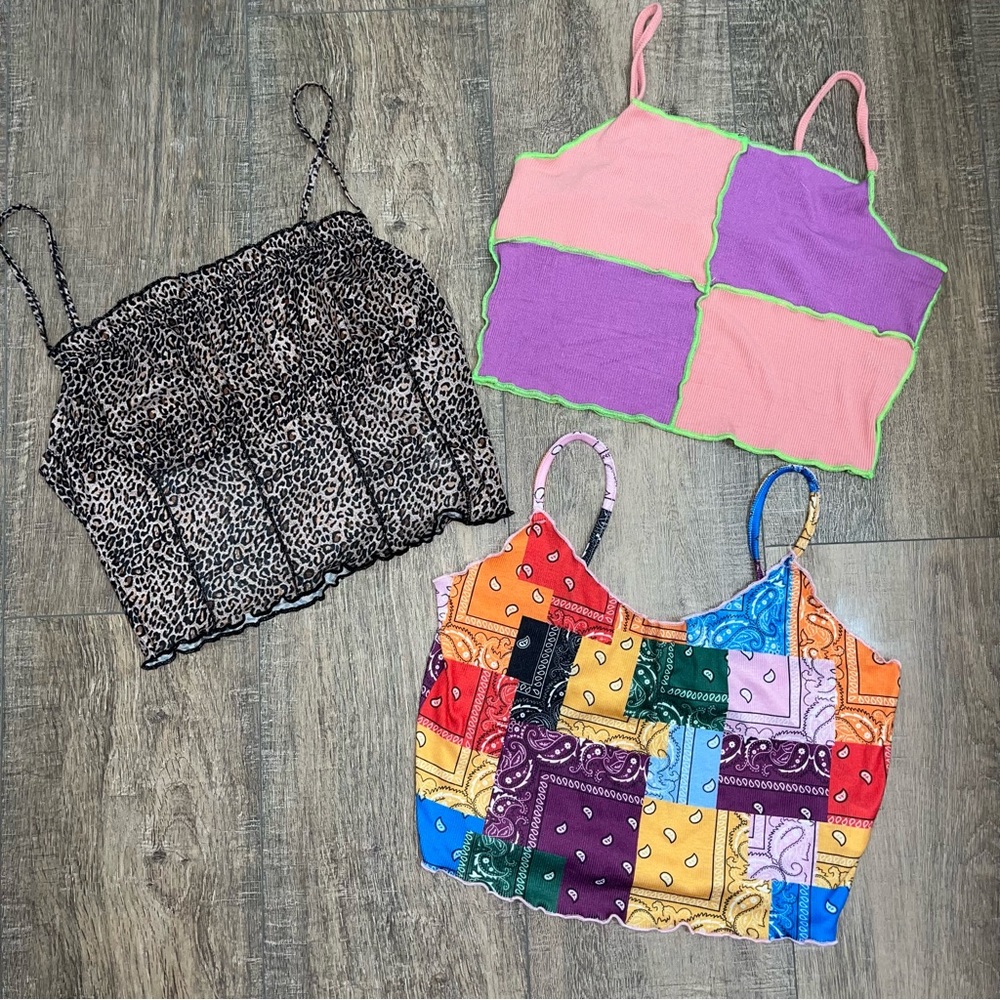 Bundle of 3 Shein Medium Cropped Tanks